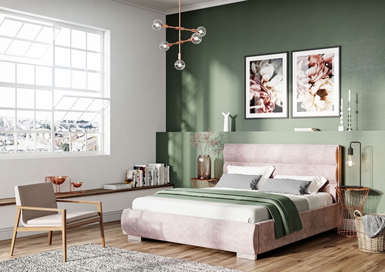 Łóżko tapicerowane Quadro Round. Meble tapicerowane Warszawa