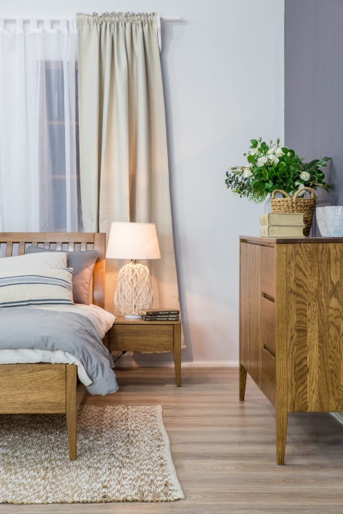 sypialnia retro rustykalna