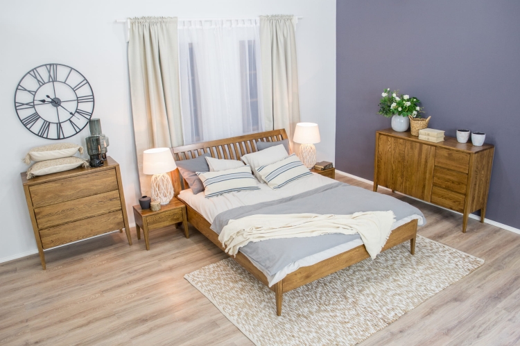 sypialnia drewniana widok z lotu ptaka