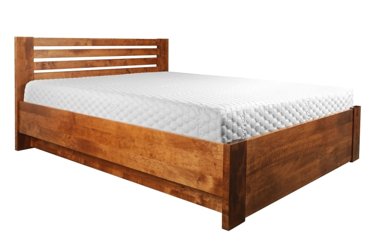 Łóżko Bergen z pojemnikiem – pojemna skrzynia i wygodne podnoszenie stelaża dzięki siłownikom gazowym.