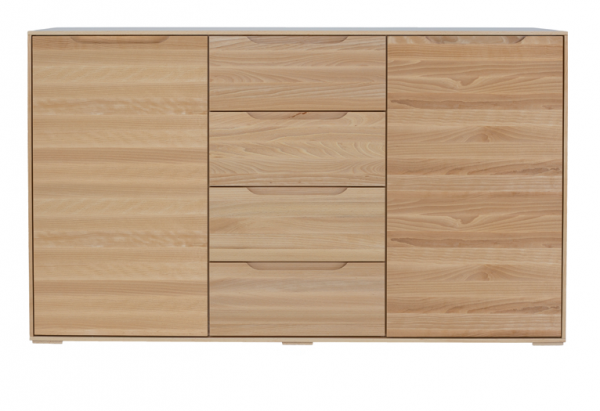 Komoda bukowa 2 szafki z szufladami