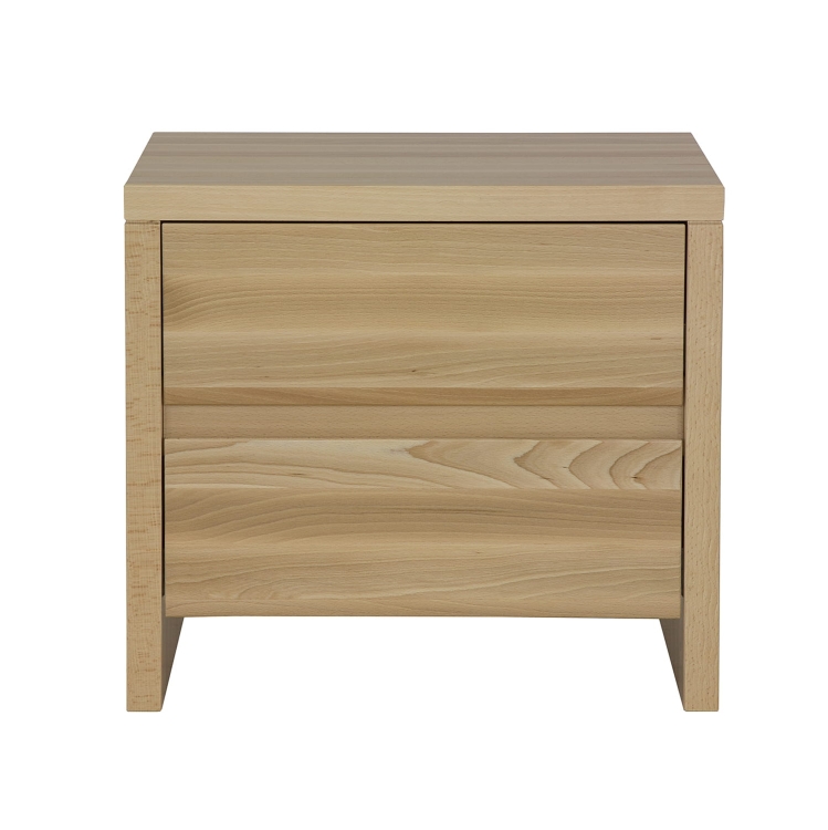 Szafka nocna bukowa z 2 szufladami