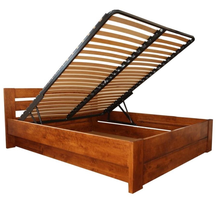 łóżko z pojemnikiem stelaż podnoszony od strony nóg