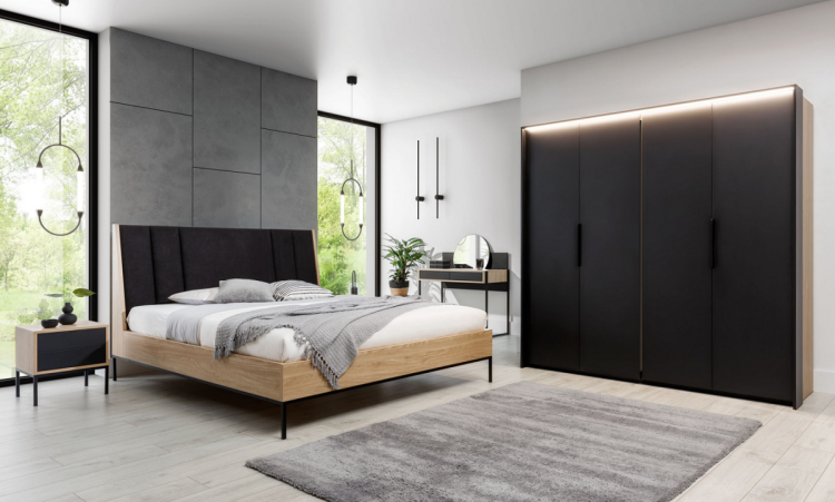 black loft sypialnia szafa z czarnym frontem tech.png