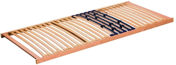 metalowy stelaż z elastycznymi listwami z drewna liściastego. Zapewnia optymalne podparcie dla każdego typu materaca. Wersja z pojemnikiem na pościel posiada podnośniki gazowe dla łatwego dostępu. Niezbędny dla komfortu i trwałości Twojego łóżka Maxi.