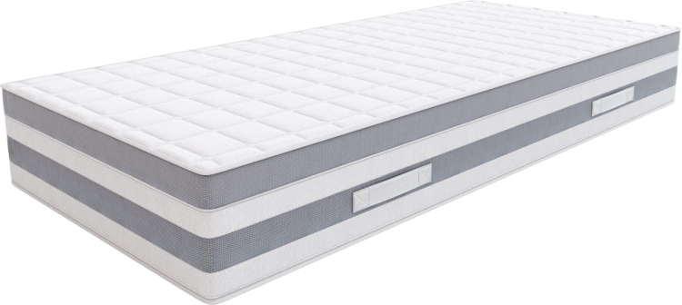 Biały pokrowiec Probiotex z taśmą 3D i uchwytami materac SleepMed