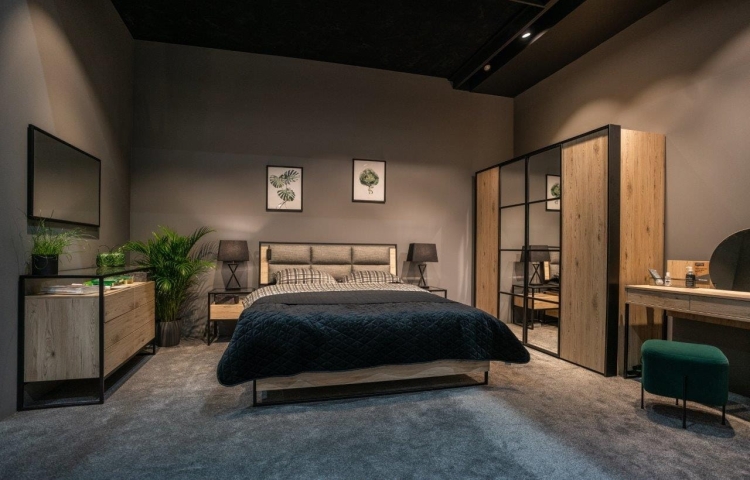 Toaletka GlassLoft GLTOL – metalowe nogi w kolorze czarnym