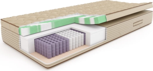 Wysoki materac kieszeniowy w naturalnym pokrowcu