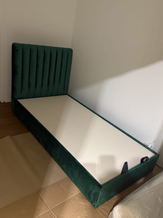 Łóżko kontynentalne 100/200 jednoosobowe zielone