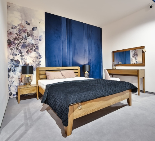 Łóżko LK 189 Drewmax – naturalne drewno, styl uniwersalny