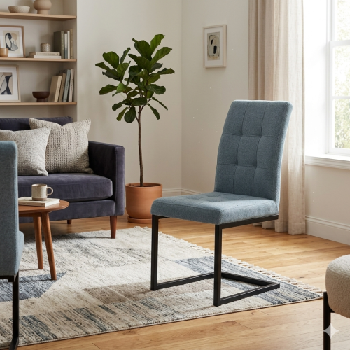 krzesło loft z pionowymi przeszyciami