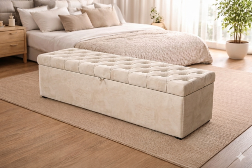 skrzynia pikowana do łóżka