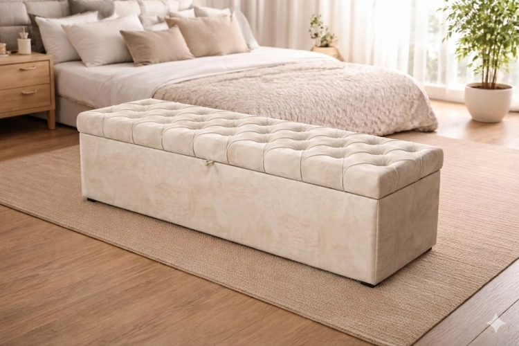 skrzynia pikowana do łóżka