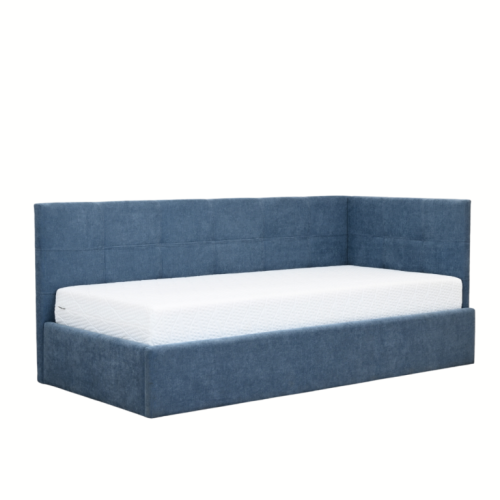 Łóżko dziecięce BUBA narożne wezgłowie z praktycznymi kieszonkami