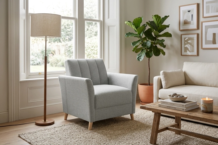 fotel z wygodnym siedziskiem