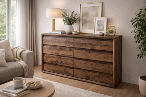 duża drewniana komoda