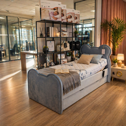 ekspozycja łóżek dla dzieci sklep w łomiankach ze stelażem z regulacją