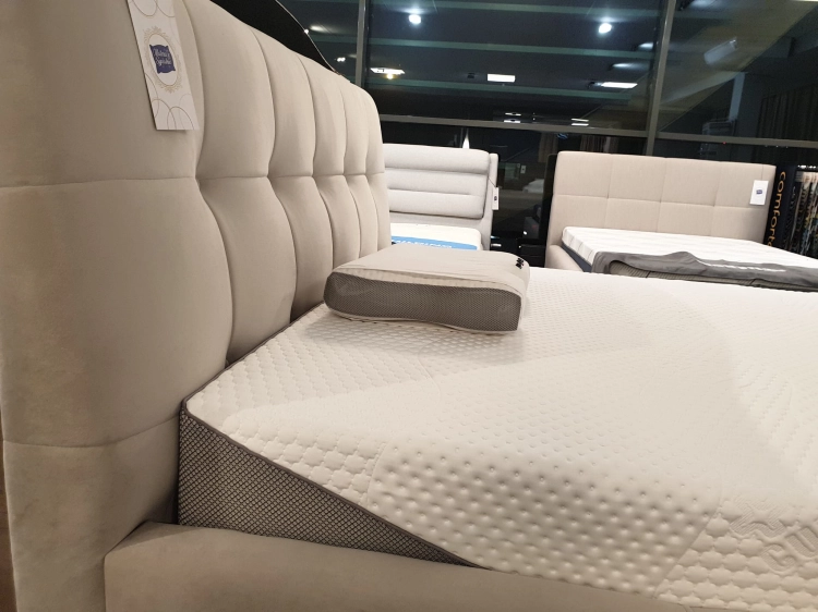 łóżko tapicerowane aston 160x200 pikowany zagłówek